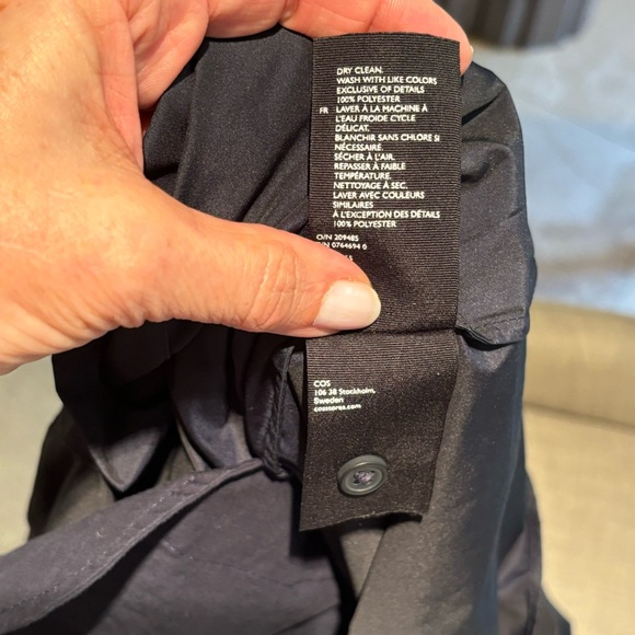 COS Sleeveless Navy Button Front Shift -Sz 4 - Picture 10 of 11